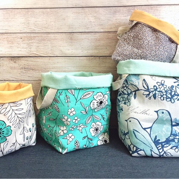 Fabric Storage Bin Etsy