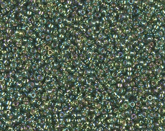 15-1026 Miyuki Seed Beads Size 15/0 Silver Olive AB Sold 125 grams