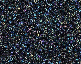 DB0005 Miyuki Delica Beads Size 11/0 Metallic Variegated Blue Iris Sold 50 grams