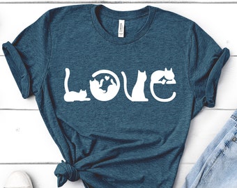 I Love Cats Shirt Etsy