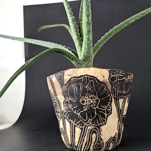 Ceramic Flower Vessel - Poppies