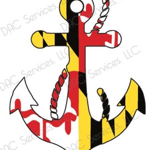 Maryland flag anchor