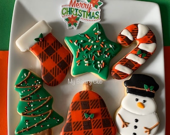 Christmas Sugar Cookies: Holiday Favors, Handmade Decorated Cookies