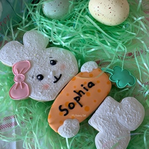 Easter Bunny & Carrot Cookie Trio