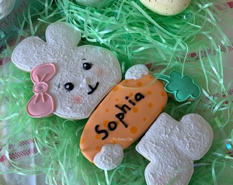 Easter Bunny & Carrot Cookie Trio
