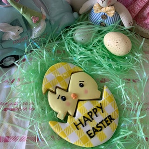 Easter Chick & Egg Cookie Trio
