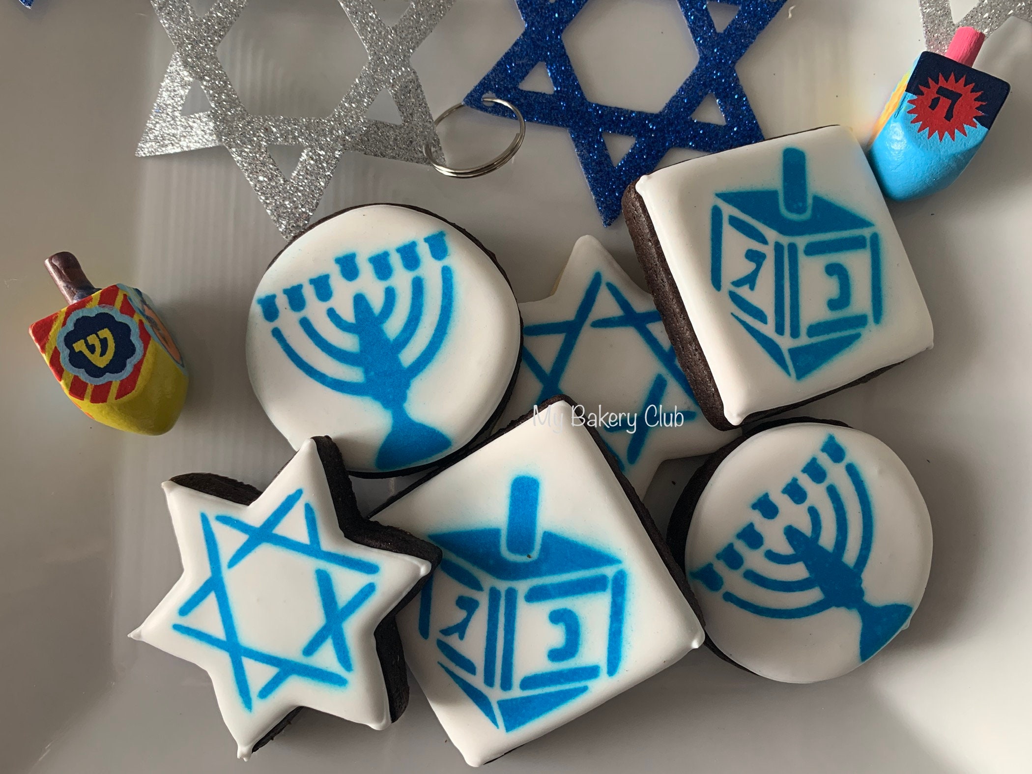 Mini Hanukkah Cookies Hanukkah Favors Hanukkah Sugar Etsy