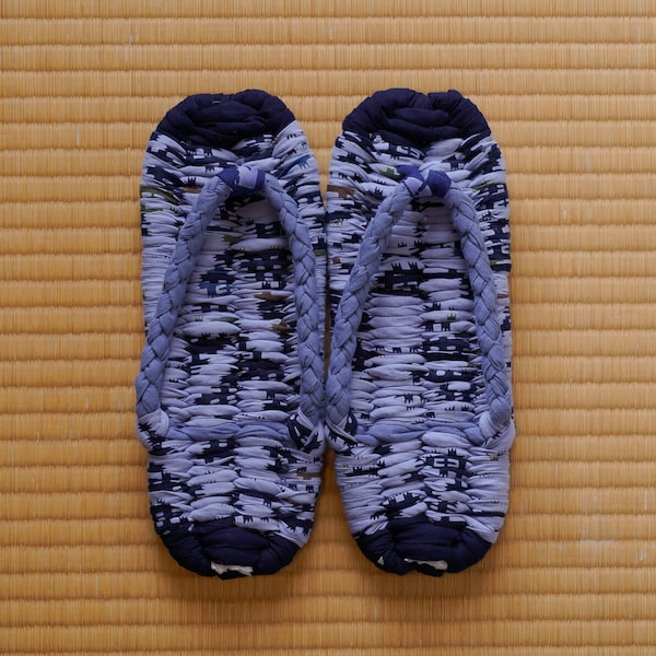 Simple House Comfort, "Free your toes!", Japanese cloth slippers (100% cotton)  Zori, Feel like a second skin!Handmade Slippers
