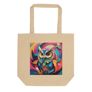 Owl Tote Bag, Cotton Canvas Tote Bag, Owl Cub Tote Bag, Canvas Bag, 100% Cotton Tote Bag, Shopping Bag, Gift for Her, Animal Lover Bag