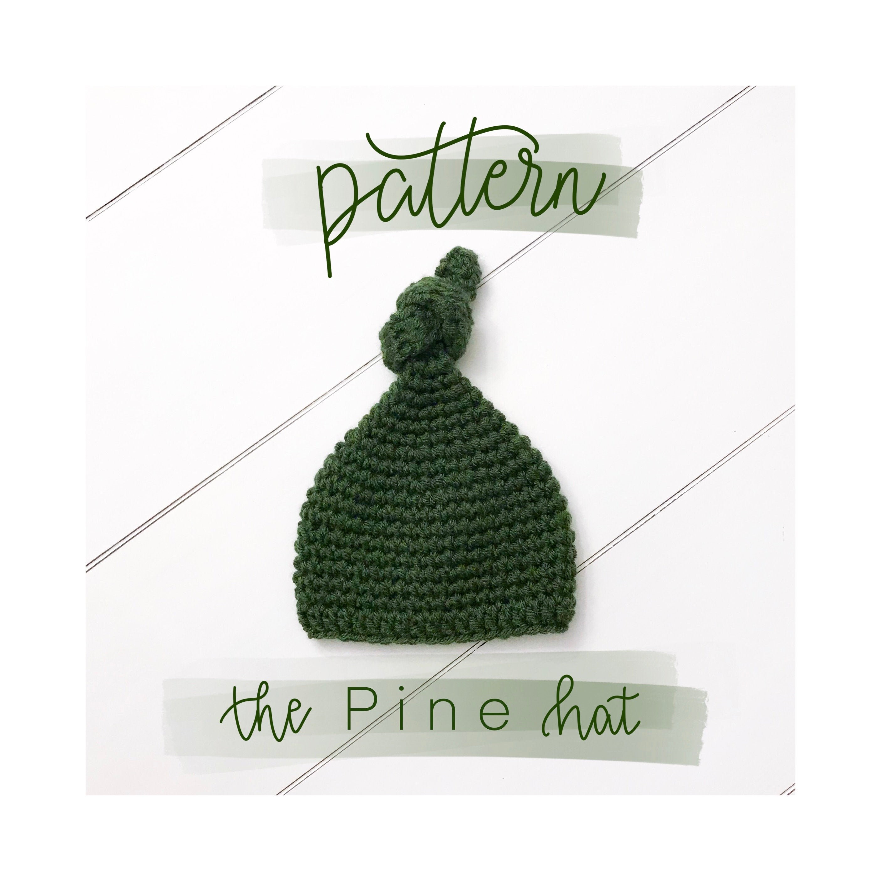 Pine Hat Crochet Pattern Newborn Size 