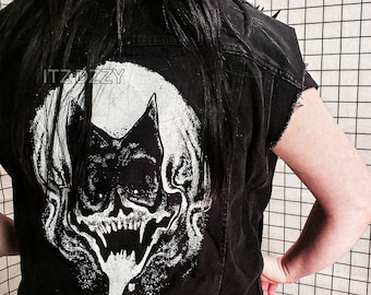 Parche trasero ItzDzzy / Grinning Ghoul / Parche de tela para coser
