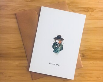 Gracias tarjeta de acuarela