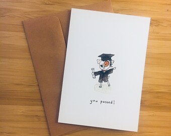 ¡Pasaste! tarjeta de acuarela