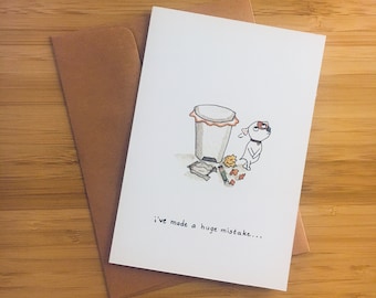 I've-made-a-huge-mistake tarjeta de acuarela