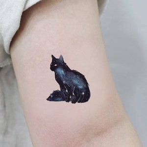 Cat Lady Tatouage Temporaire Chat Tatouage Temporaire Etsy