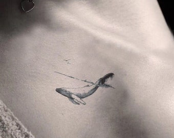 Whale Tattoo Etsy