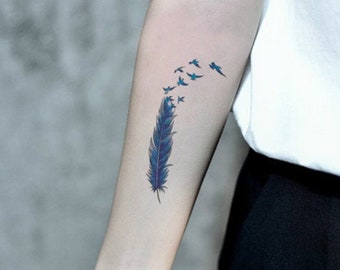 Blue Tattoo Etsy Blue Tattoo Etsy