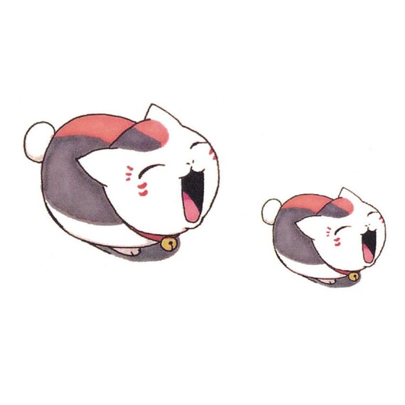 Set Of 3 Cartoon Natsume S Book Of Friends Cat Temporary Etsy Set Of 3 Cartoon Natsume S Book Of Friends Cat Temporary Etsy