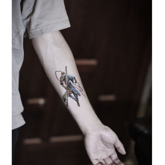 Colorful Monkey King Temporary Tattoo Vintage Fake Waterproof Etsy Colorful Monkey King Temporary Tattoo Vintage Fake Waterproof Etsy