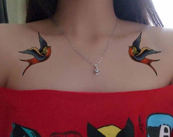 Swallow Tattoo Etsy Swallow Tattoo Etsy