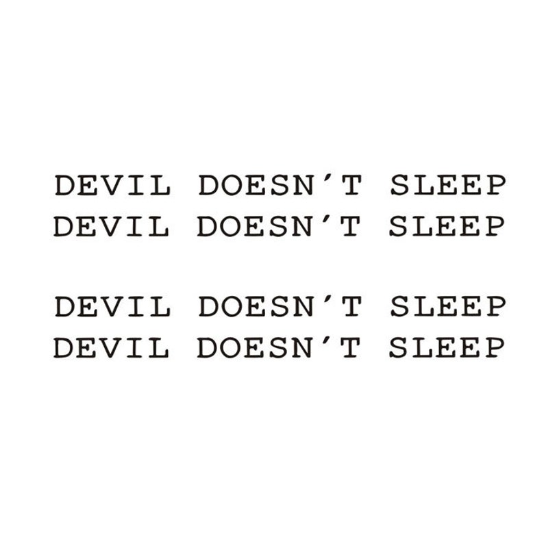 Set Of 4 Devil Doesn t Sleep Choker Temporary Tattoo Etsy