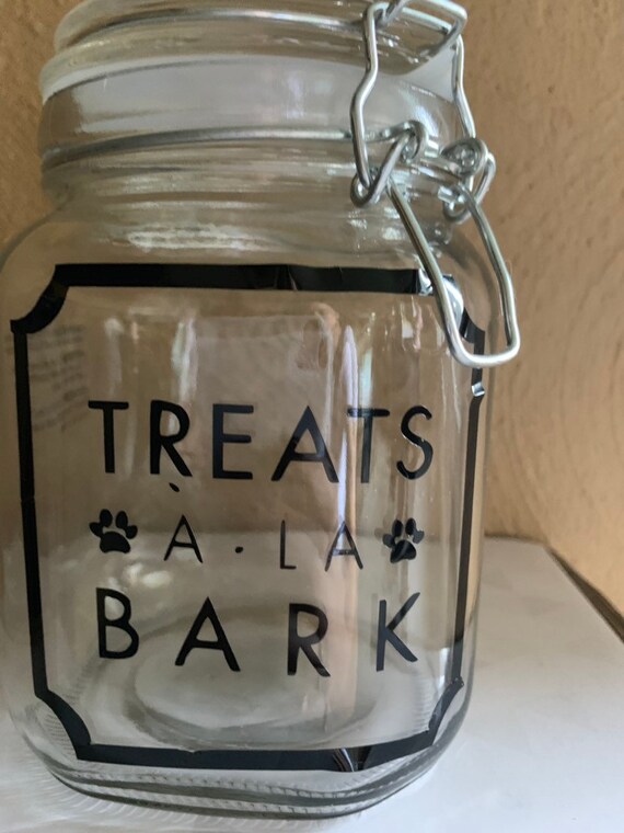 etsy dog treat jar