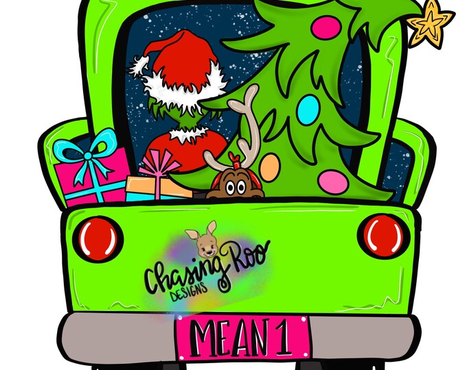 TEMPLATE Christmas Character Truck Door Hanger Template Christmas Truck