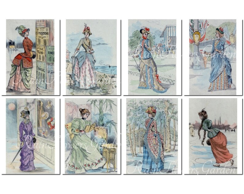 OLD FASHION Set1 vintage 40 printable 8.5x11 inch Etsy