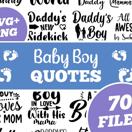 Baby Boy Quotes Sayings Wall Art Printable Poster Black and Etsy