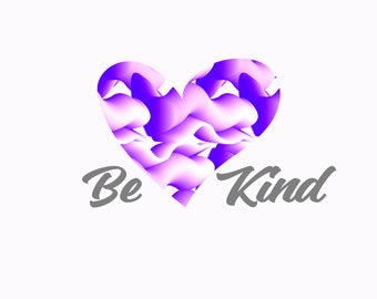 Heart Be Kind Svg design for t-shirts mugs wallpaper crafts slogan cards