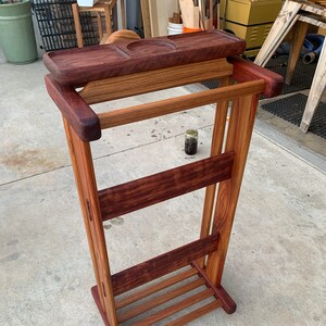 Portiere Valet from Bubinga and Canarywood