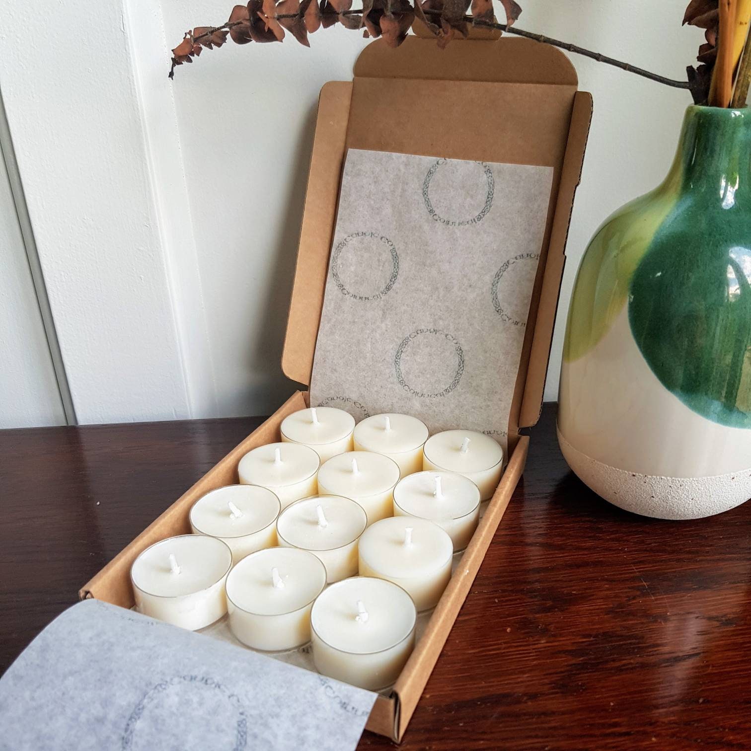 Soy Wax Tea Lights 4 Hour unscented Clear Cup 6 12 or Etsy UK