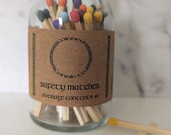 Vintage Look Bell Bottle Rainbow Coloured Fancy Matches