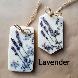 Soy Wax Air Freshener Hanging Wardrobe Freshener Scented Aroma Tablet Wedding favour Postable gift Wax Sachet Teacher Gift Lavender