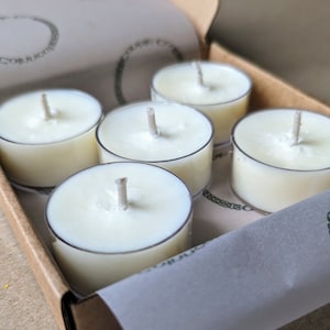 Fragranced Natural Wax Clear Cup Tealights 6 hours image 8