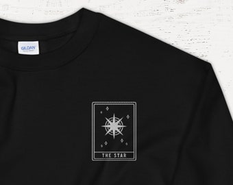 The Star Tarot Card Embroidered Unisex Sweatshirt