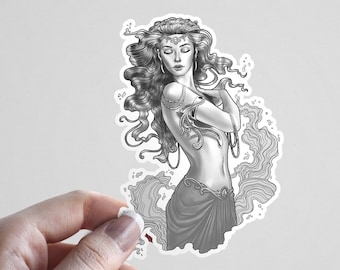 Water Goddess Thalassa Vinyl Sticker