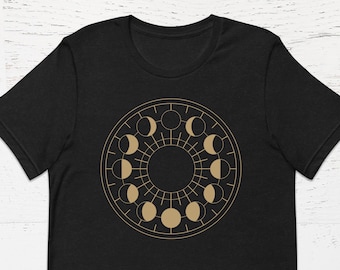 Moon Phase Diagram Unisex Short Sleeve T-Shirt