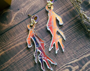 Skeleton Hand Lightweight Acrylic Earrings