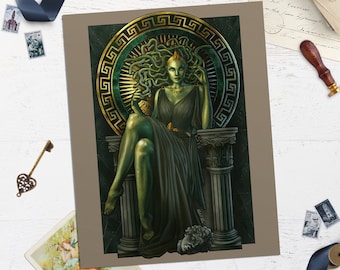 Medusa Art Nouveau Wall Decor Print