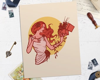 Persephone's Box Flat Colors Wall Art Print