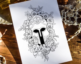 Athena's Helmet Goddess Wall Art Print