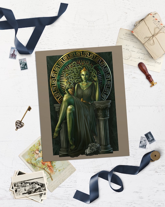 Medusa Art Nouveau Wall Decor Print