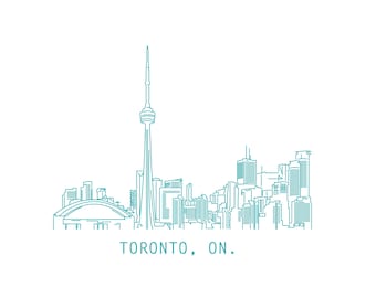 Toronto, Ontario skyline poster (11" x 17")