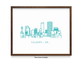 Calgary skyline illustration