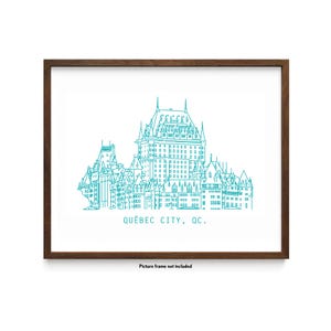 Québec City Château Frontenac skyline illustration