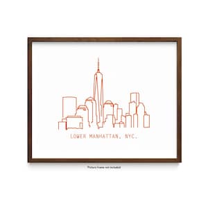Lower Manhattan skyline illustration