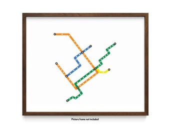 Minimalist Montréal metro illustration