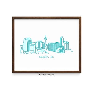 Early 2000’s Calgary skyline illustration