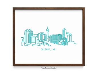 Early 2000’s Calgary skyline illustration